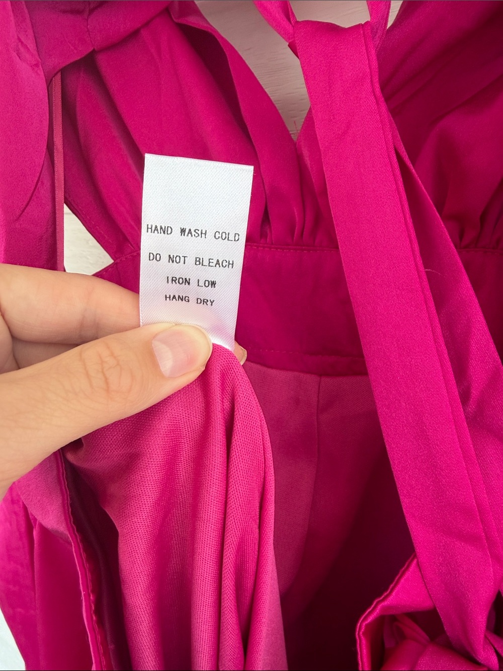 NWT AKIRA Hot Pink Satin Jumpsuit with Lace-Up Back Glam Wide Leg Statement - Picture 15 of 16